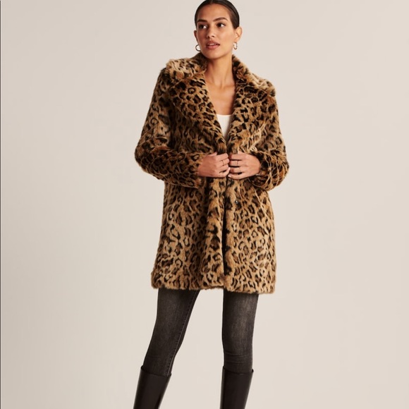 Abercrombie & Fitch Jackets & Blazers - NWT A&F Mid Length Leopard Coat, Size Small